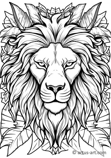 Lion Coloring Page For Kids